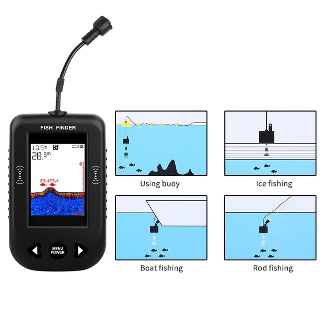 Alarma Sonar Portátil 100m 45° para Pesca