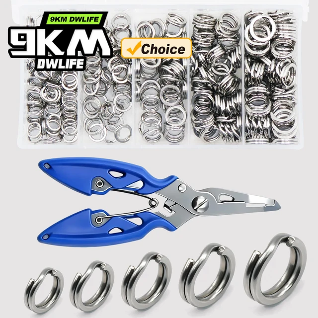Anillas de pesca de 9 mm con kit de alicates