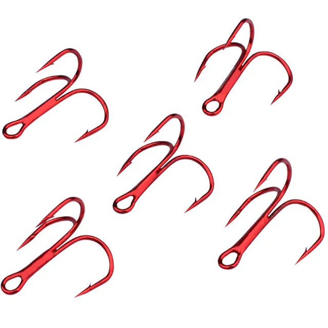 Anzuelos de acero rojo resistentes a la corrosión para pesca en alta mar