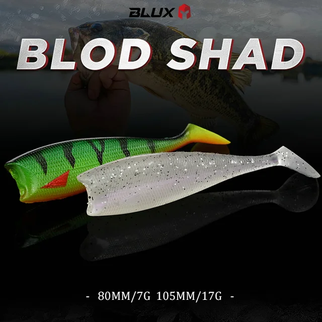 BLUX BLOD SHAD-señuelo de pesca suave de 80mm y · Señuelos