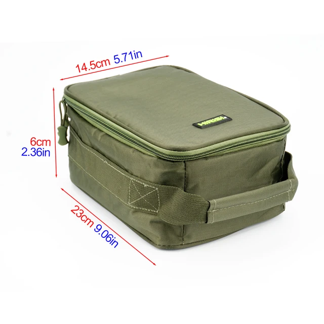 Bolsa impermeable ajustable para carrete y accesorios de pesca