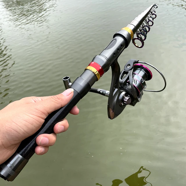 Caña de Fibra de Carbono Telescópica 3-8kg