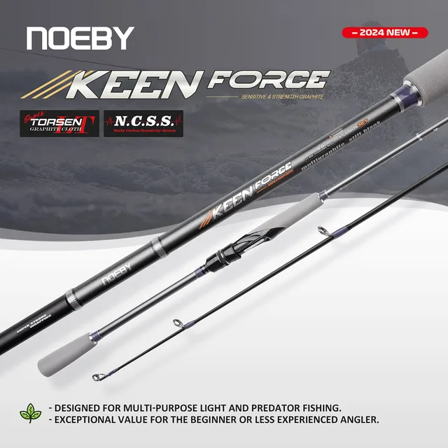 Caña de pesca Keen Force L UL ML M - Carbono ligero telescópica