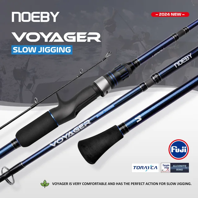 Caña de Pesca Noeby 1,83m-1,96m Jigging Lento M ML 20kg Guía Fuji