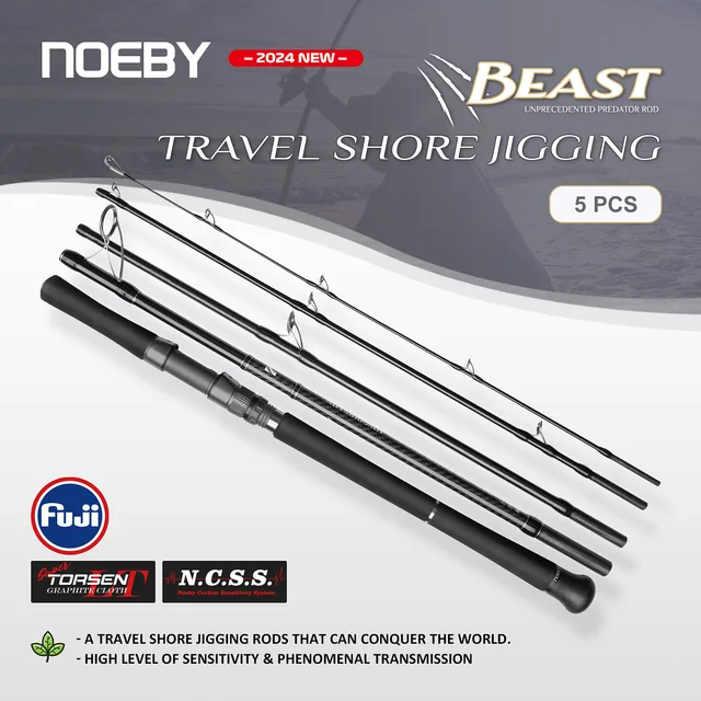 Caña de Pescar Noeby Beast 5 Secciones Spinning 2.7m/2.9m 10kg