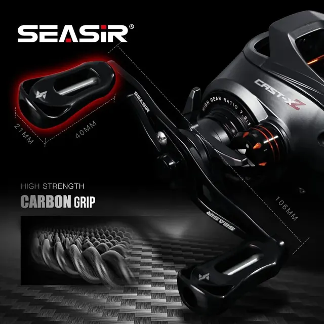 Carrete de Pesca Baitcasting Rodamiento Cerámico