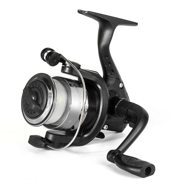 Carrete de Pesca Giratorio 5.2:1 con Sedal y Señuelo Incluidos