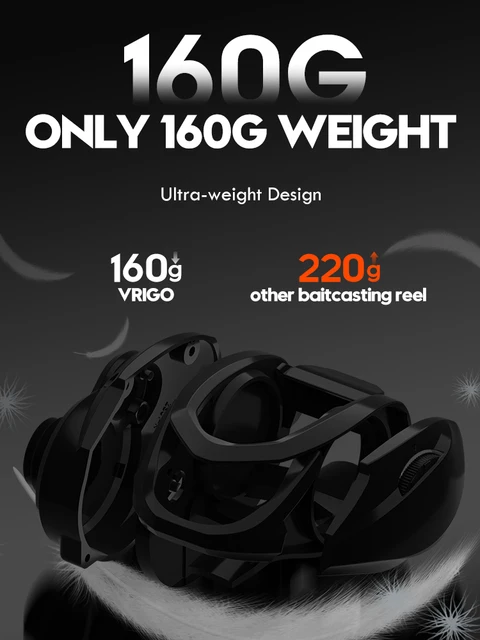 Carrete de Pesca Ultraligero BFS 160g 7.2 Relación Agua Salada 6KG