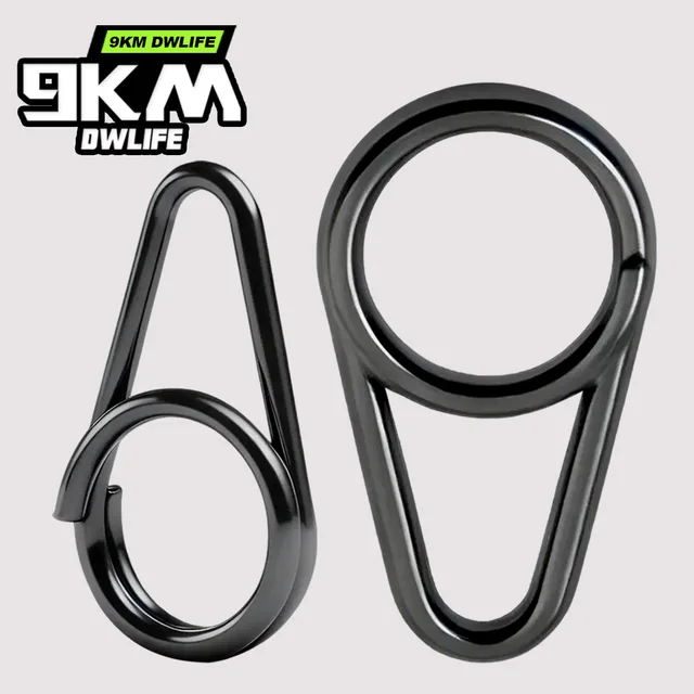 Clips de pesca de acero inoxidable 9KM, 50 piezas, cambio rápido