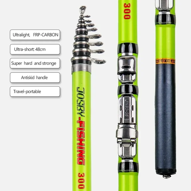 Cañas de pescar telescópicas de fibra de carbono