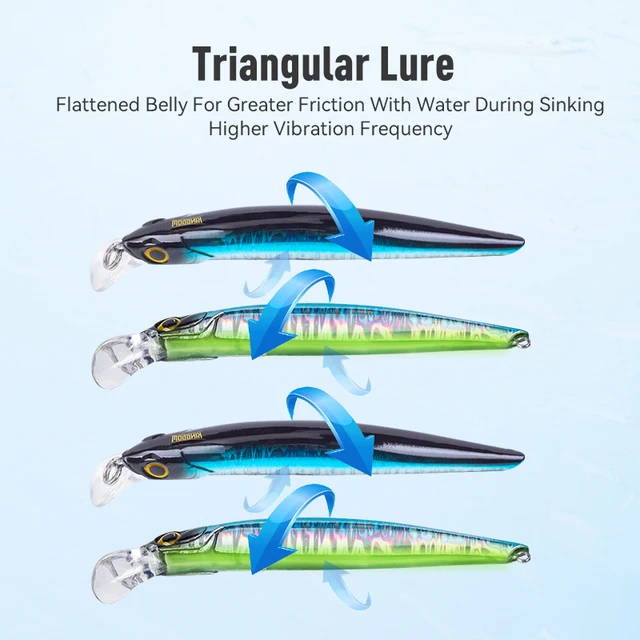 Crankbait de Agua Salada, Wobblers con Acción Realista