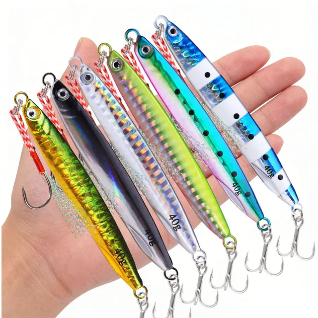 Accesorios de pesca para shore con cucharas de fundición y señuelos