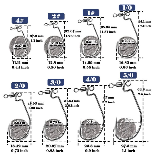 Anzuelos simples y triples para pesca