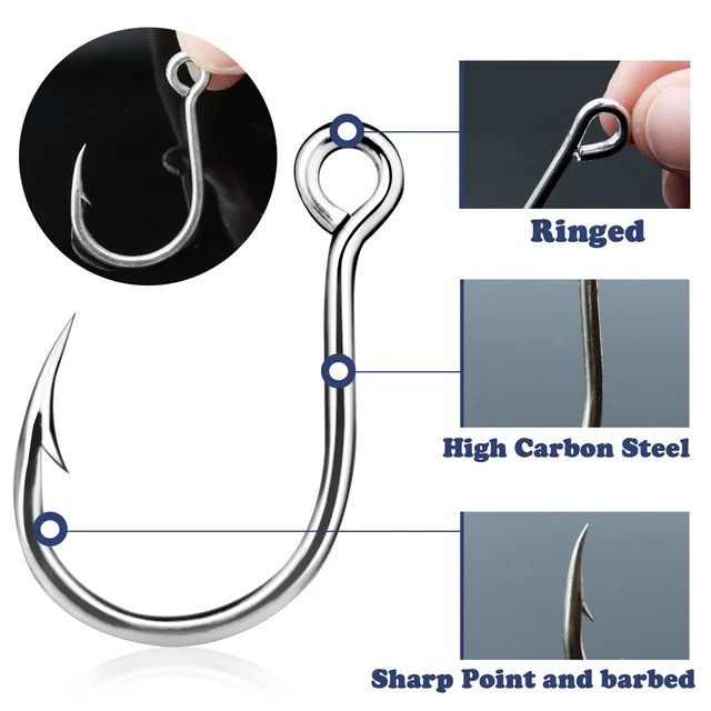 Anzuelos simples y triples para pesca