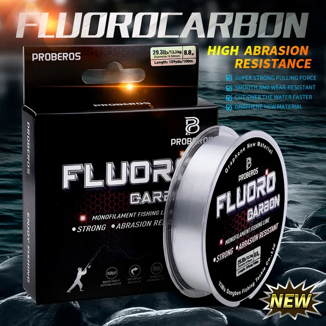 Línea de pesca fluorocarbono alta resistencia