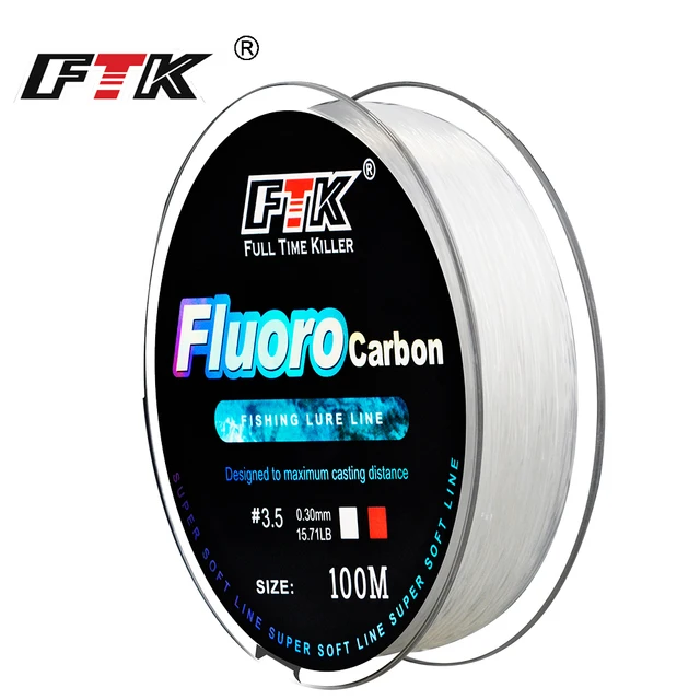 Línea fluorocarbono para pesca precisa y deportiva