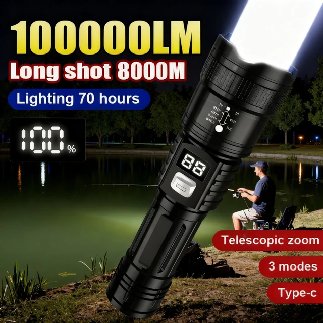 Linterna superbrillante 100000LM