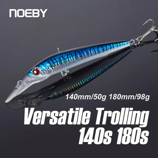 NOEBY - Señuelo de Lucio de Agua Salada, Wobblers Hunde 140mm