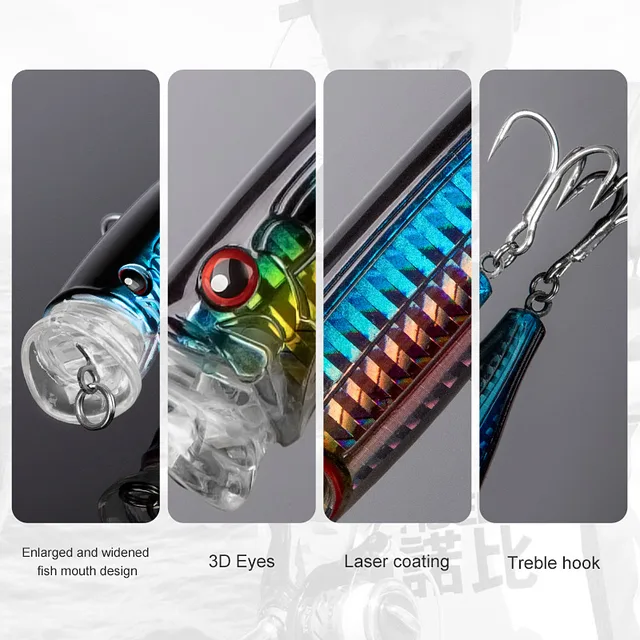 Noeby - Señuelo de Pesca Topwater Popper, 150mm, 55g, Gran Spalsh para Atún y GT