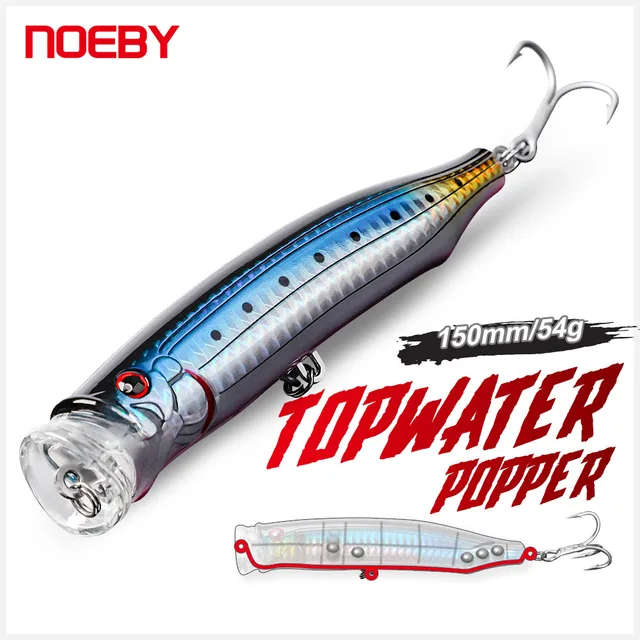 Noeby - Señuelo de Pesca Topwater Popper, 150mm, 55g, Gran Spalsh para Atún y GT