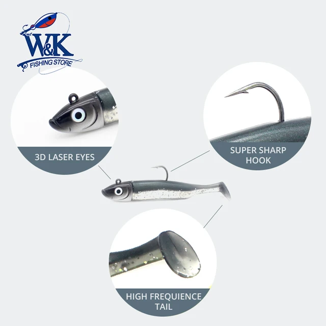 Nuevo tamaño Slinky Shad 6cm con 5g Jig Head · Señuelos