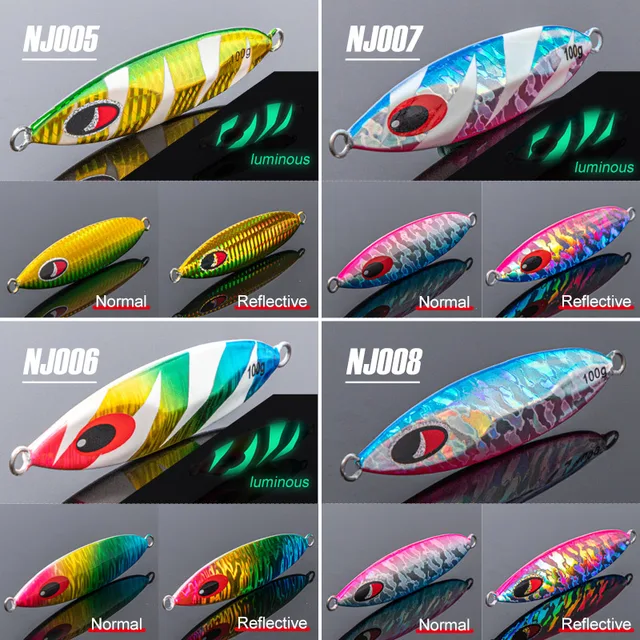 Jigging lento con plantillas de metal para mejorar la pesca