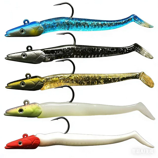 Señuelo de pesca con cabeza de jig luminosa · Señuelos