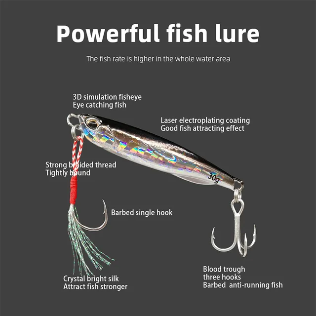 Equipo de pesca de lubina con señuelos artificiales y cucharillas