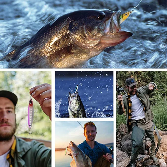 Señuelos de pesca de metal para pesca en agua salada y dulce