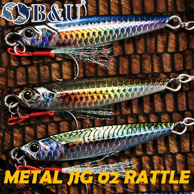 Señuelos de Pesca de Mar Giratorios - Jig Señuelos de Metal 40g-80g