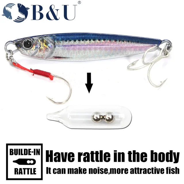 Señuelos de Pesca de Mar Giratorios - Jig Señuelos de Metal 40g-80g