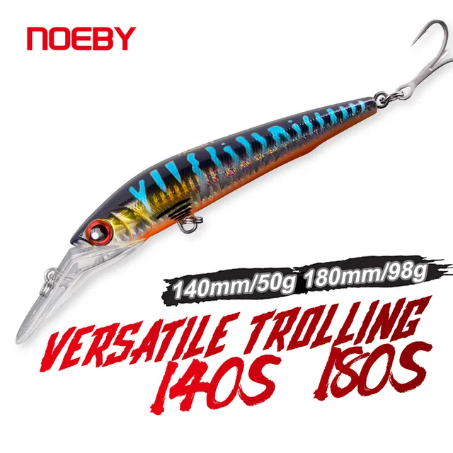 Señuelos de Pesca NOEBY Trolling, Artificiales para Atún y Mar