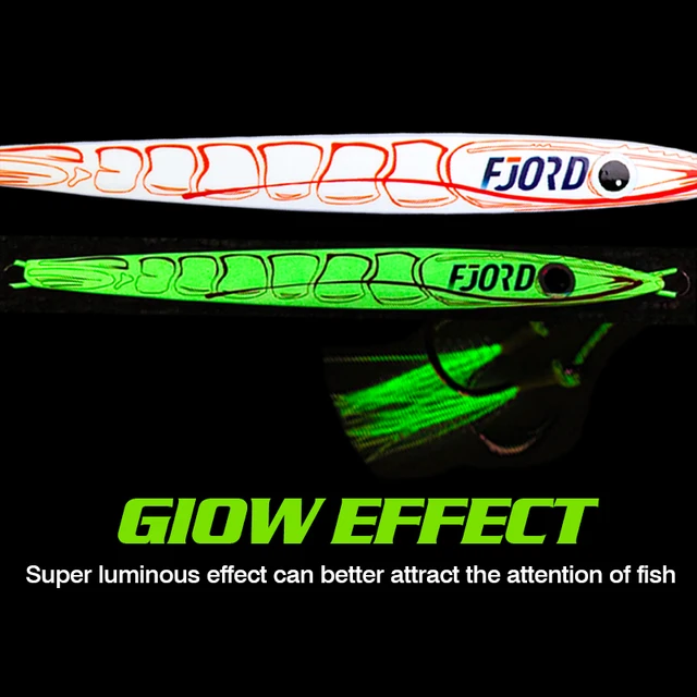 Señuelos Metálicos Fjord UV para Pesca en el Mar