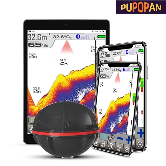 Sonar inalámbrico Bluetooth para pesca con detección 48m