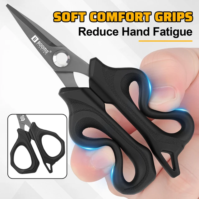 Tijeras Acero Inox para Alambre Braid PE con Llavero Retractil